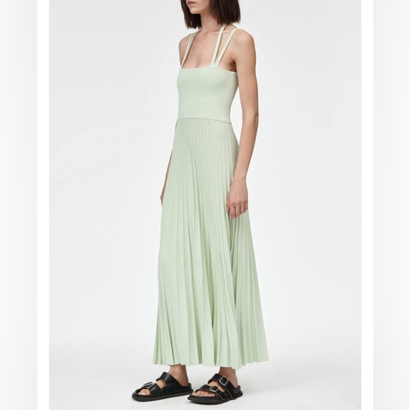 Halter Neck Dress in Aegean Green - Picture 3 of 9